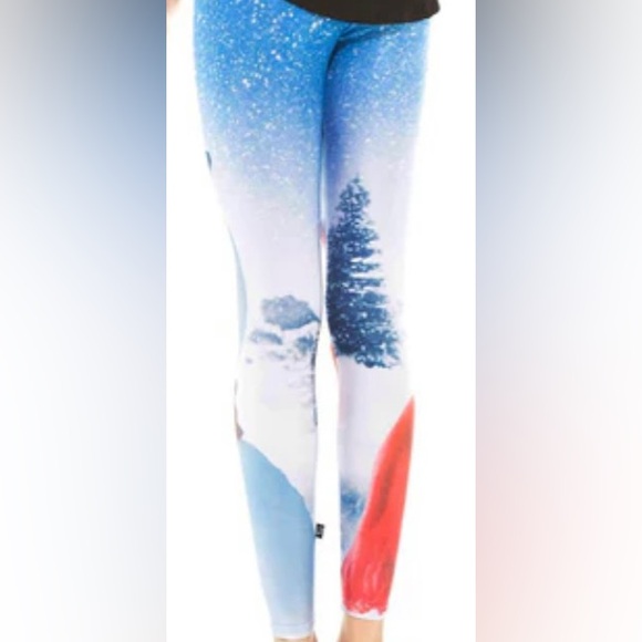 Terez Girls Snowman Leggings, pre-owned; Girls size 8/10 (Medium). - Picture 2 of 6